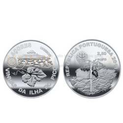 Moeda Comemorativa Paisagem da Cultura da vinha do Pico 2011 Cuproniquel