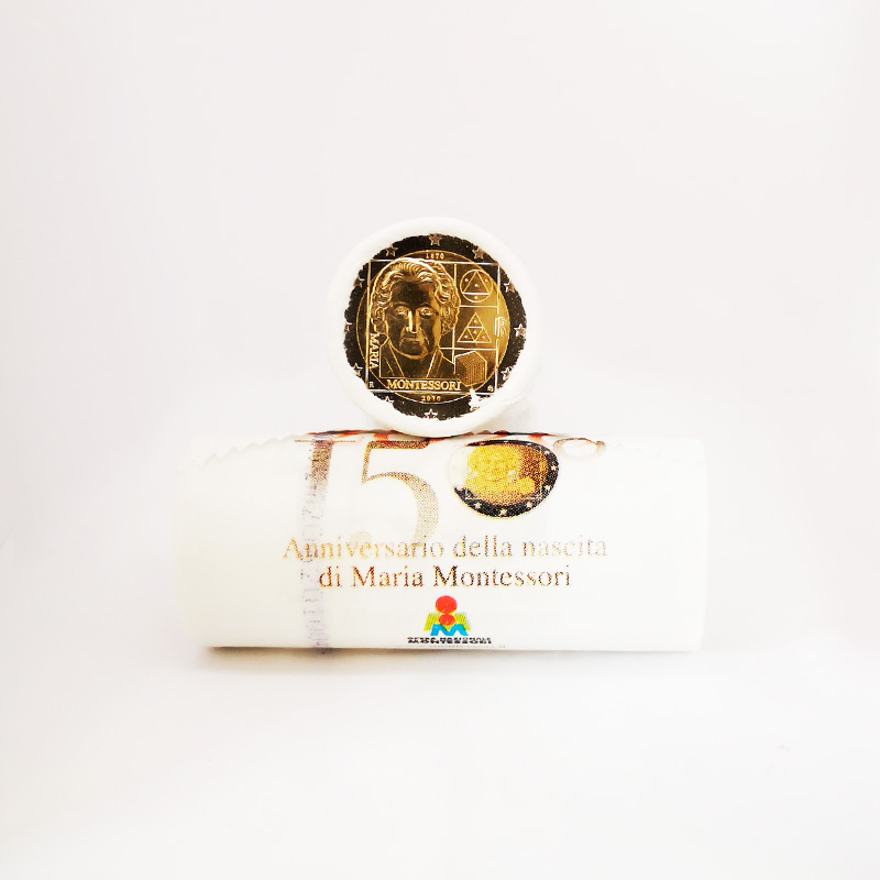 Rolo Moedas 2 Euros 150 Anos Nascimentos Maria Montessori de Itália 2020