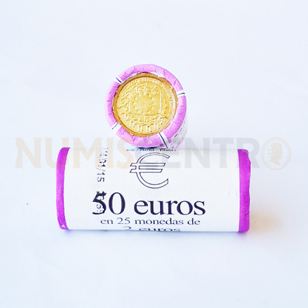Rolo Moedas 2 Euros 30 Anos da Bandeira da Europa Bélgica 2015