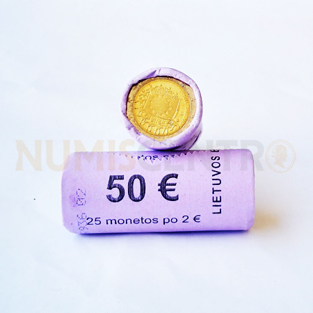 Rolo Moedas 2 Euros 30 Anos da Bandeira da Europa Lituânia 2015