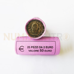 Rolo Moedas 2 Euros 450 anos Nascimento Galileu Galilei Italia 2014