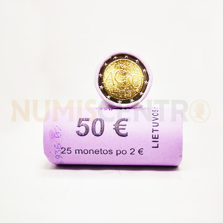 Rolo Moedas 2 Euros Idioma Lituano Lituânia 2015