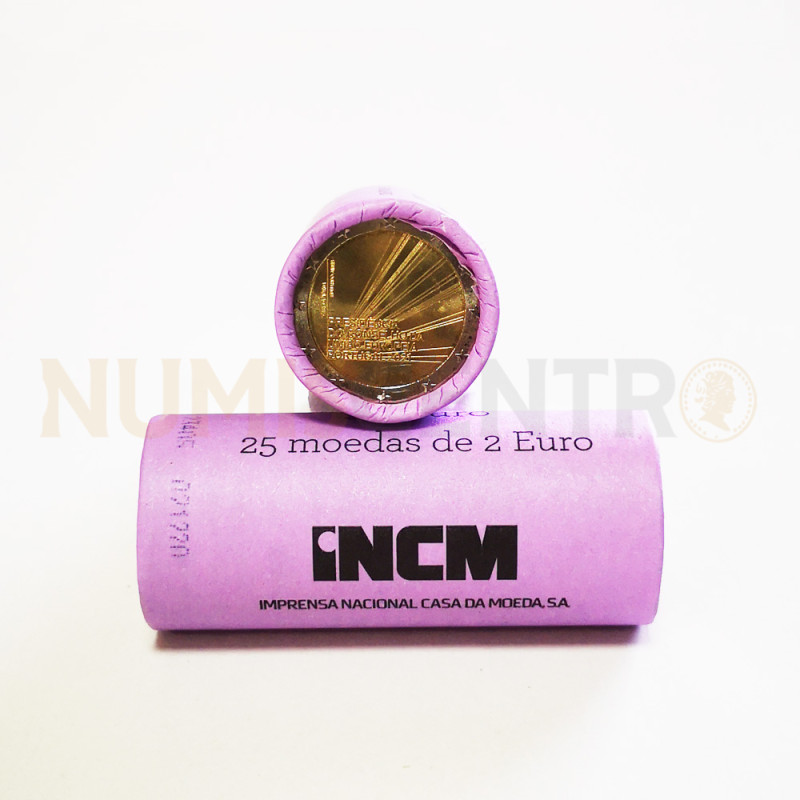 Rolo Moedas 2 Euros Presidência Portuguesa da União Europeia Portugal 2021 normal
