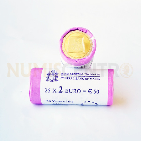Rolo Moedas 2 Euros 41 Anos República 1974 Malta 2015