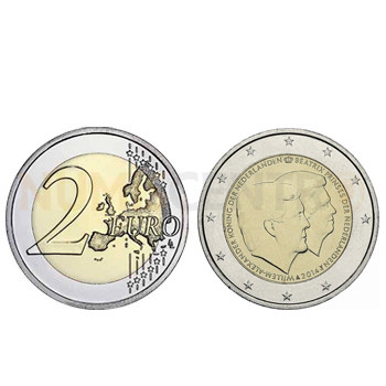 2 Euros Alexandre e Beatriz Sucessão Trono Países Baixos 2014