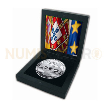 Moeda 10€ XXV Aniversário da Adesão de Portugal e Espanha à União Europeia 2011 Prata Proof